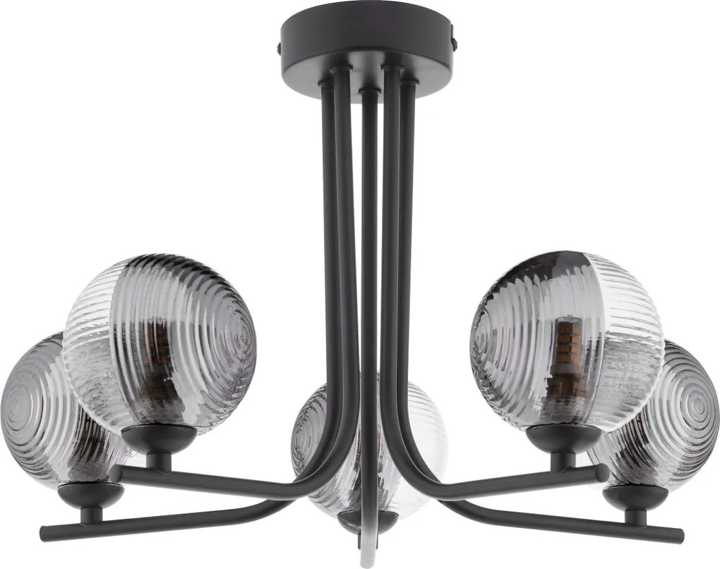 Dar Lighting modern mennyezeti lámpa cradle matt fekete darcra5422-18