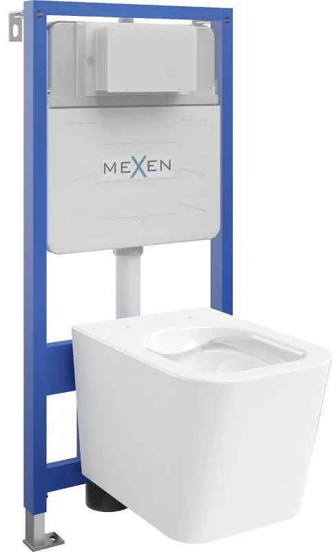 Mexen Fenix Slim, rejtett modul és függő WC Teo, fehér, 6103385XX00