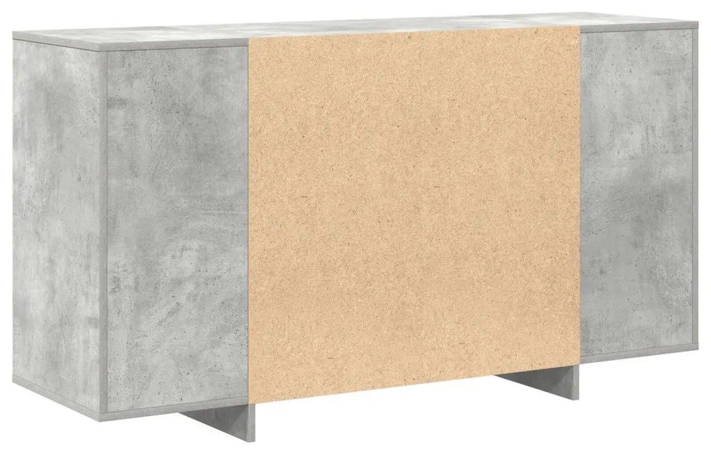 Beton Szürke Oldalszekrény Beton szürke Mérnöki fa 135 x 41 x 75 cm
