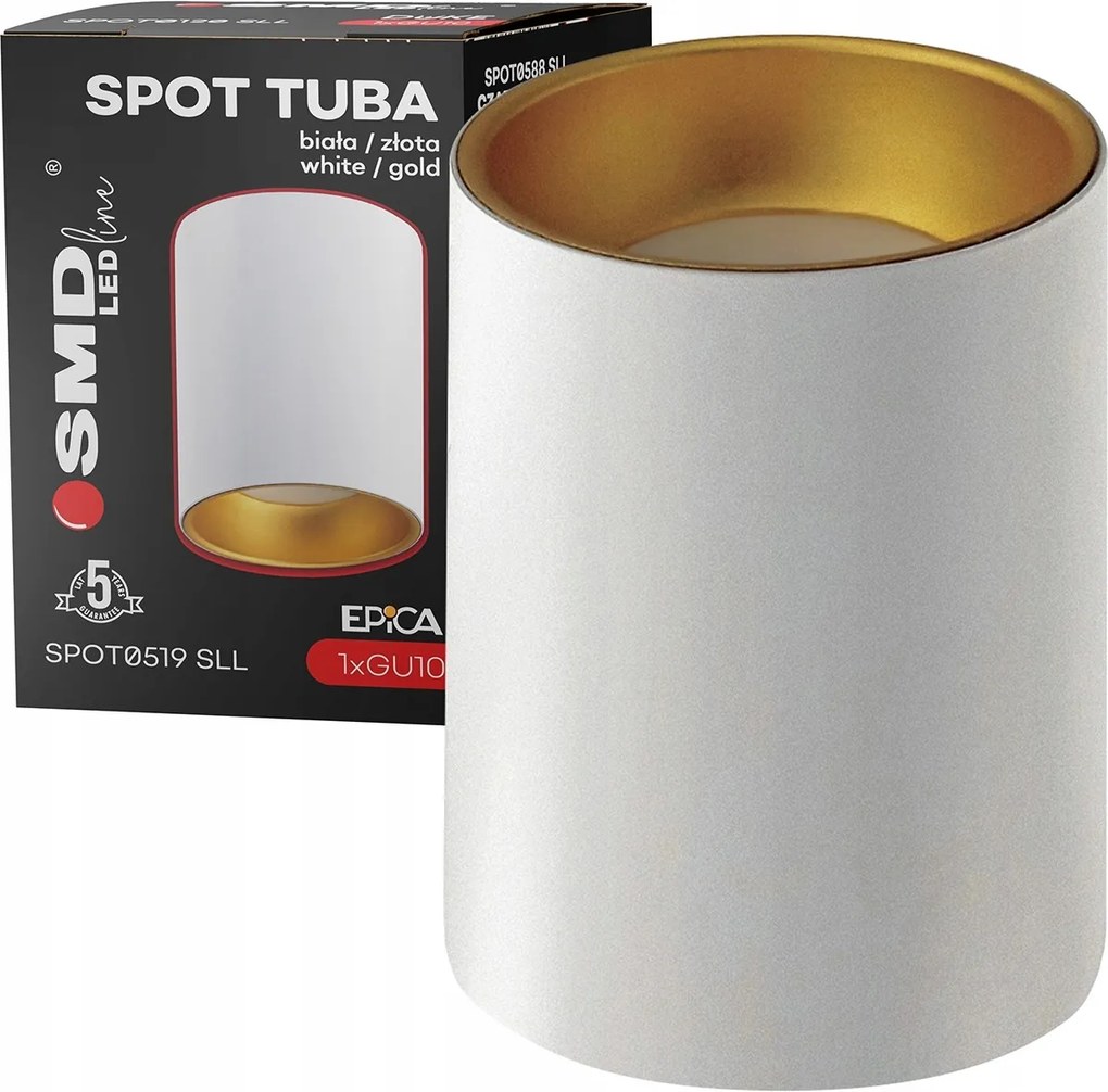 Falra szerelhető halogén lámpatest GU10 Led mennyezeti spot fehér-arany