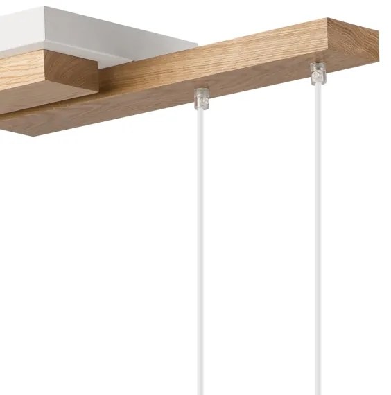 Csillár zsinóron CORTINA 2xE27/15W/230V + 2xG9/5W/230V fehér/tölgy