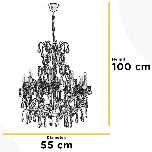ONLI - Csillár láncon BOTTE 8xE14/6W/230V