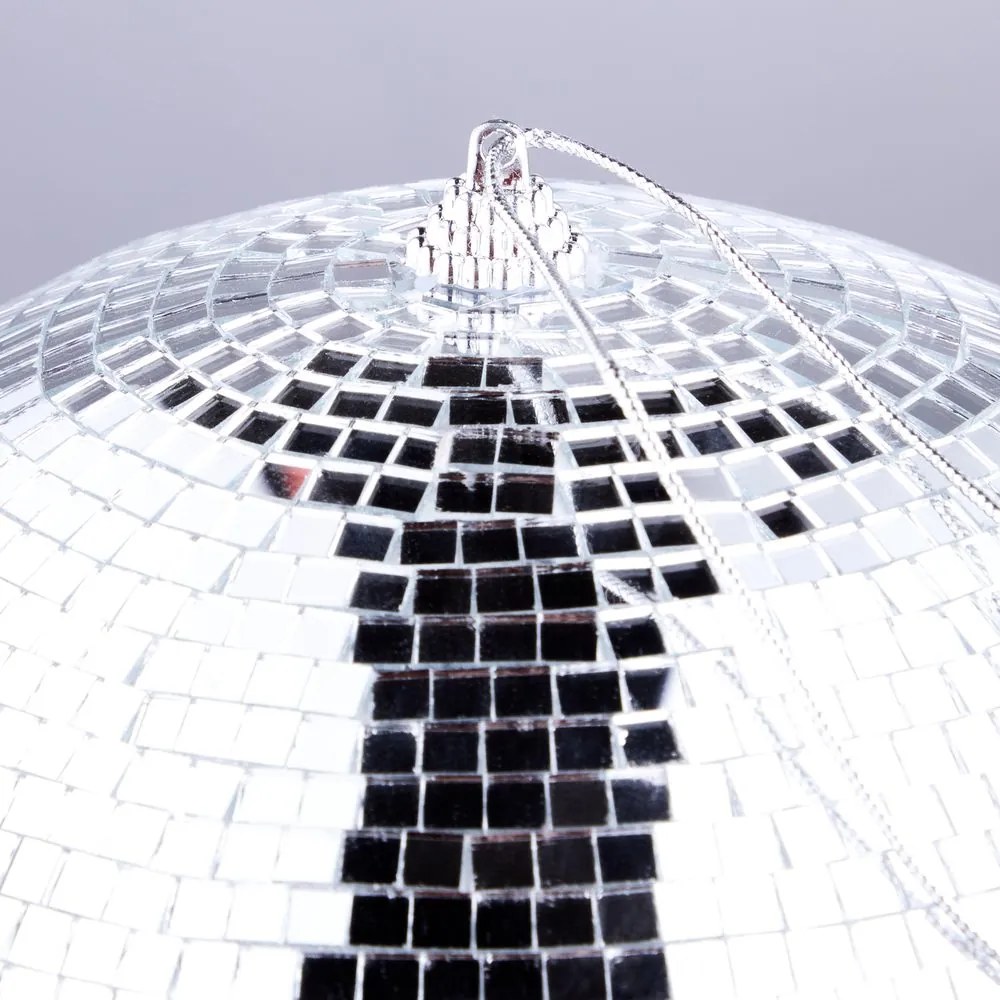 DISCO akasztható disco gömb, Ø 20 cm, ezüst