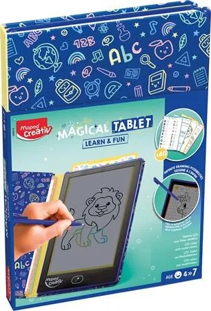 Mágikus táblagép, foglalkoztatólapokkal, 8,5, könyv kialakítású, MAPED CREATIV Learn & Fun (IMAC906918)