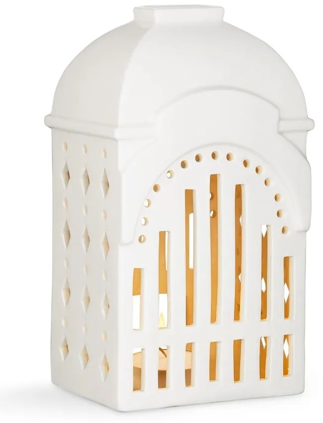 Urbania Lighthouse Tivoli fehér kerámia gyertyatartó - Kähler Design