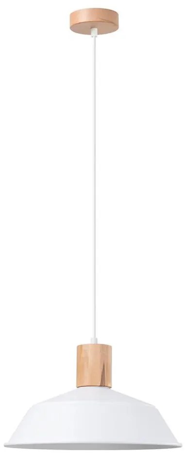 Sollux SL.1321 - Csillár zsinóron FANO 1xE27/15W/230V átm. 34 cm fehér