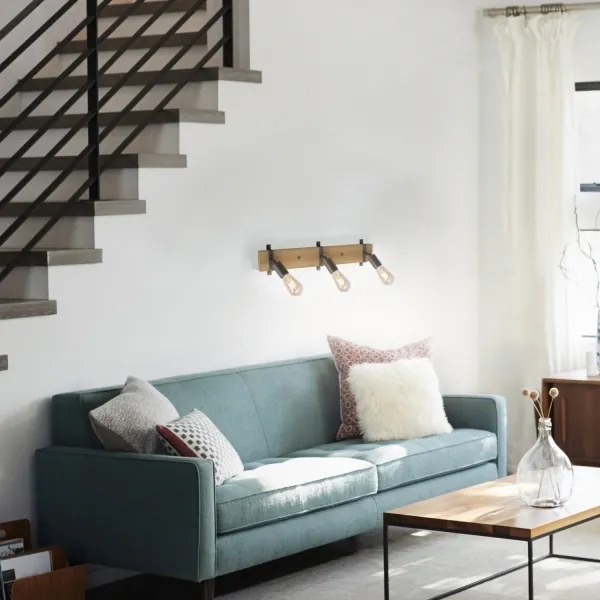 Leuchten Direkt 13473-79 - Fali spotlámpa SLAT 3xE27/40W/230V