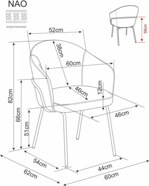 Nao Noelle étkezőszék bézs