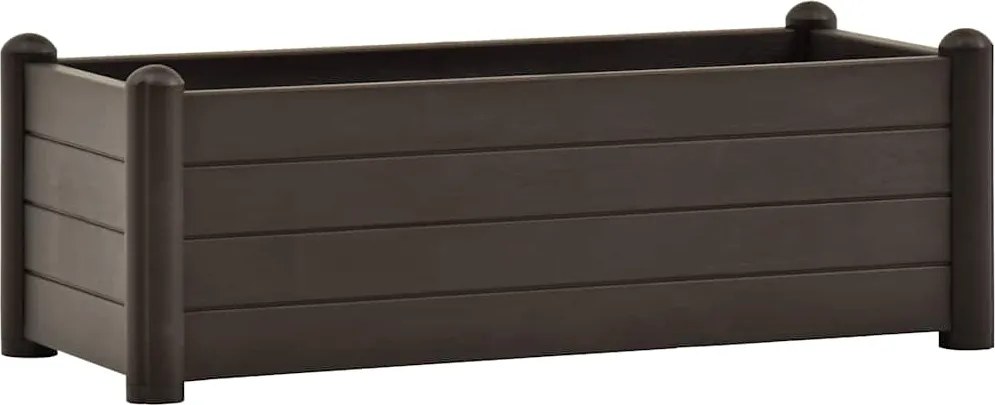 vidaXL kávészínű kerti PP magaságyás 100 x 43 x 35 cm