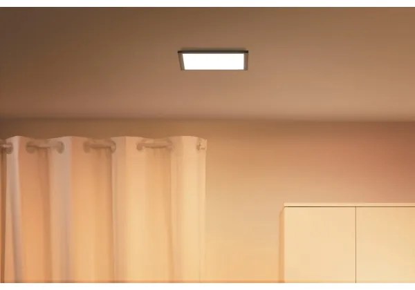 WiZ - LED Dimmelhető mennyezeti lámpa SUPERSLIM LED/12W/230V fekete Wi-Fi