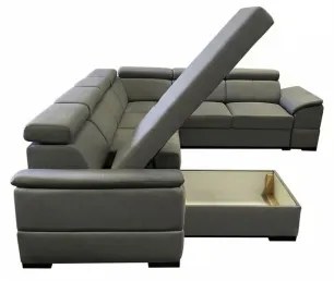 Kihúzható ülőgarnitúra univerzális U-alakú sarokkal és tárolóval GRANADA sötétszürke