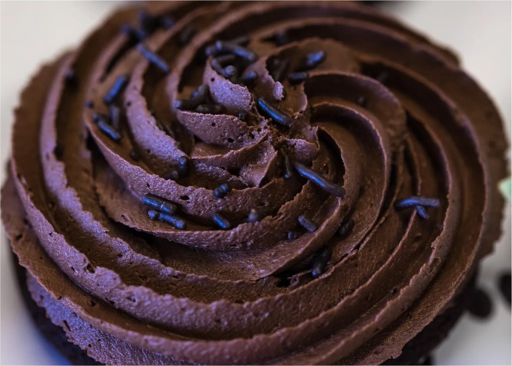 Kép - Csokoládé Cupcake (üvegen) (70x50 cm)