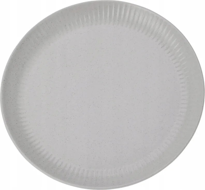 Ebédlő Tányér Kerek Kerámia Ø 27 cm Szürke Bordázott