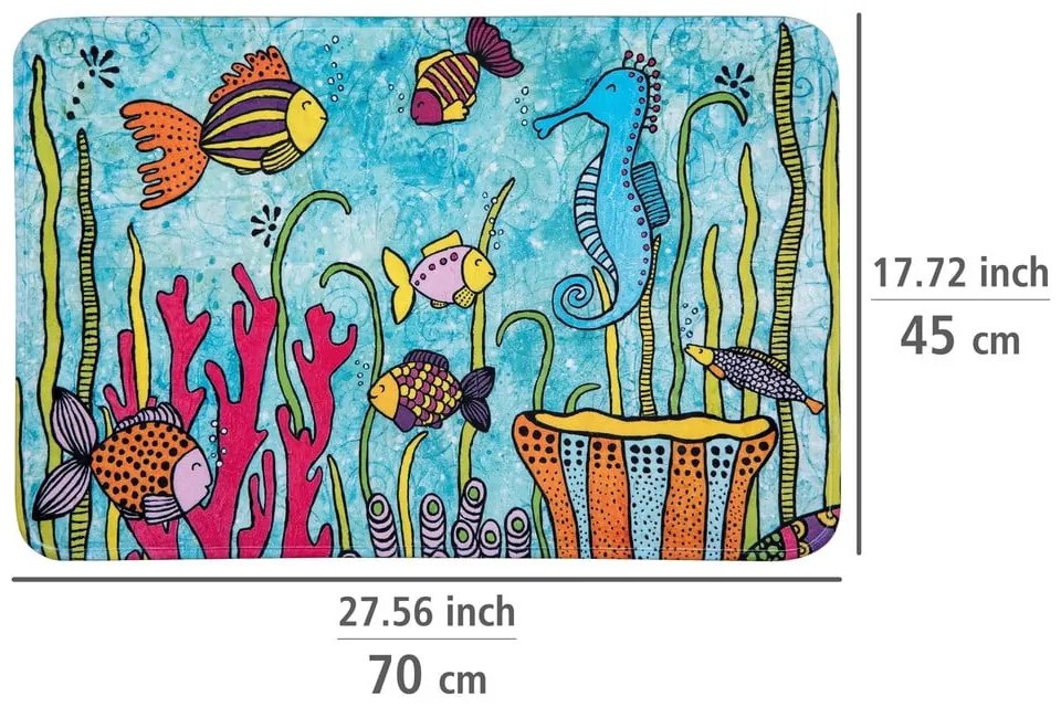 Textil fürdőszobai kilépő 45x70 cm Rollin'Art Ocean Life – Wenko