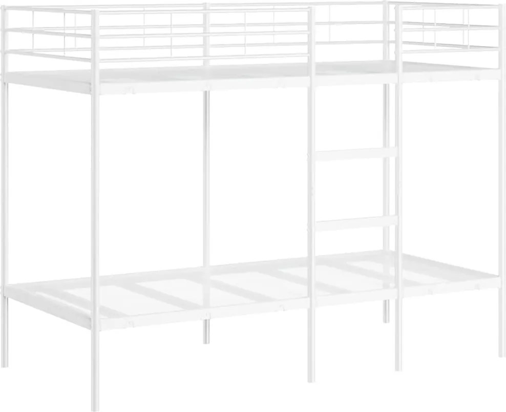 vidaXL fehér acél emeletes ágy matrac nélkül 90 x 200 cm