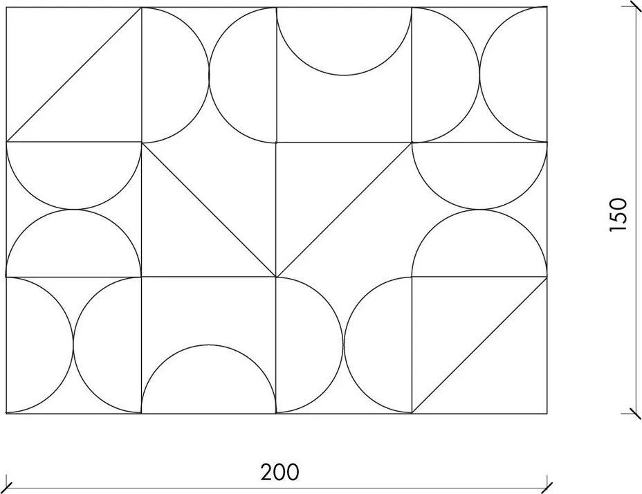 Fekete-krémszínű takaró 150x200 cm Tul – noo.ma