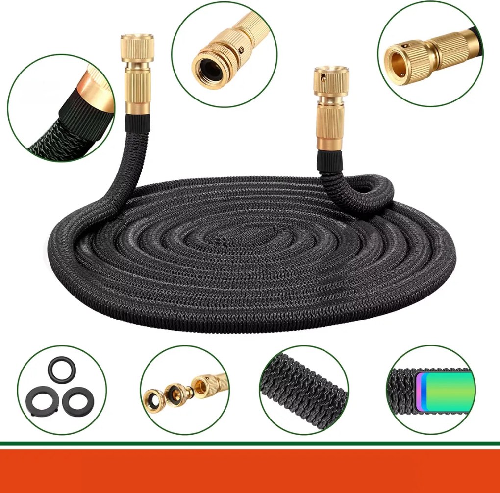 ARIANA flexibilis vízcső, 30m, fekete Gardebruk