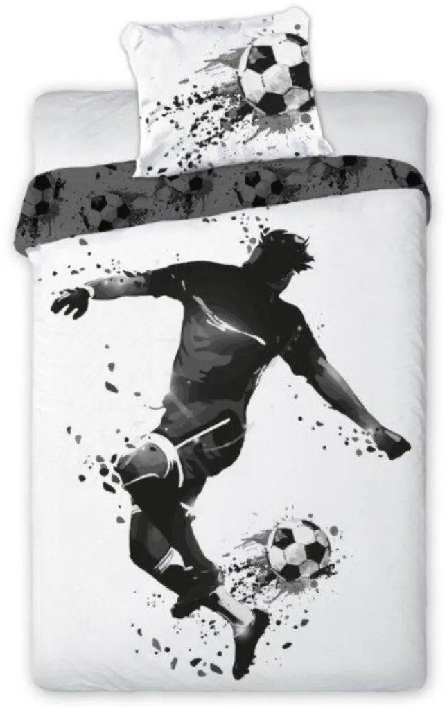 Pamut ágyneműhuzat  Deluxe 3D 200x140cm+90x70cm futballista Faro