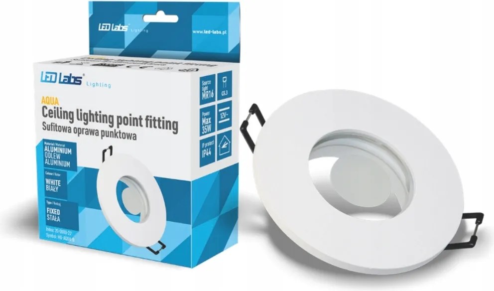 LedLabs Aqua lámpatest kerek fix fehér IP44