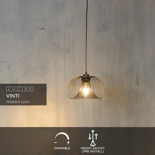 Lucide 02400/30/30 -Függeszték VINTI 1xE27/60W/230V