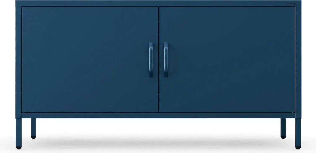 Fém TV-szekrény lábakkal, sötétkék, 1150x595x400 mm: ROSA Modern