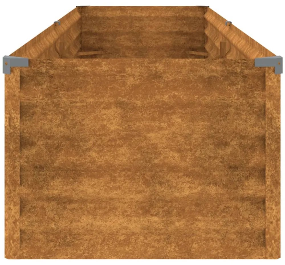 corten acél kerti magaságyás 194x50x36 cm
