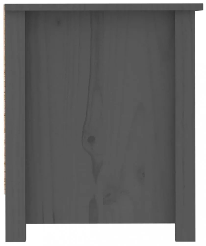 szürke tömör fenyőfa cipősszekrény 110 x 38 x 45,5 cm