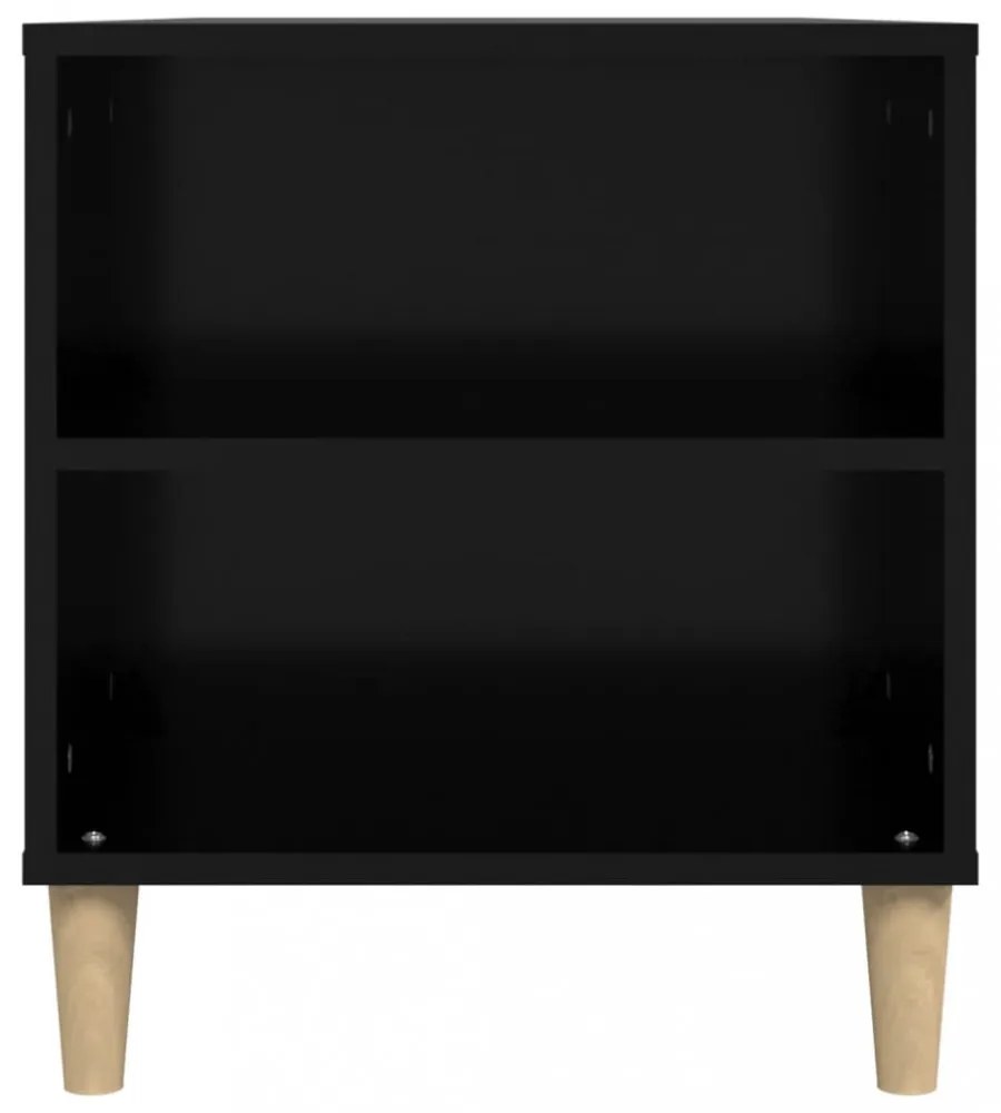 fekete szerelt fa TV-szekrény 102x44,5x50 cm