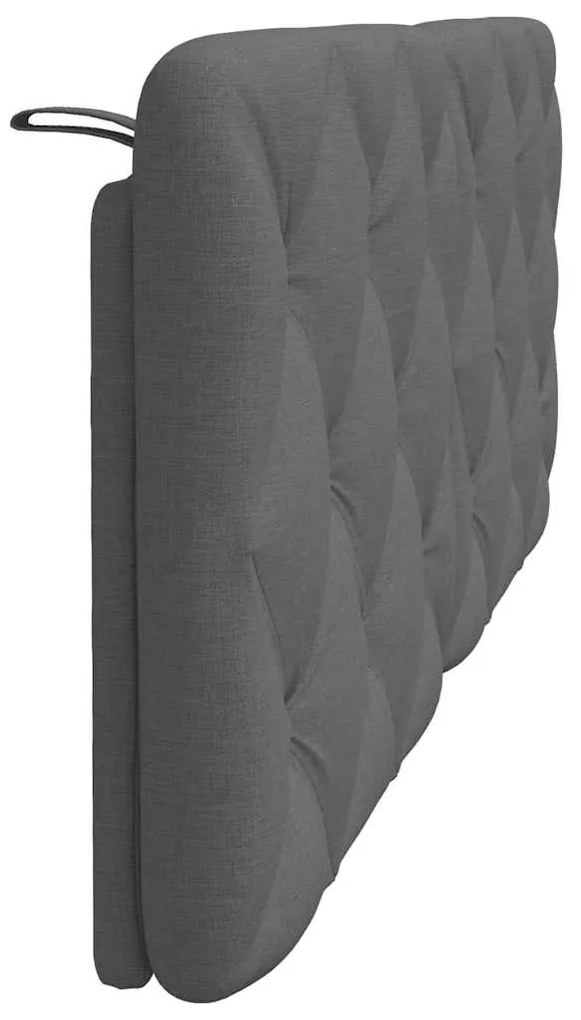 sötétszürke szövet fejtámla párna 140 cm