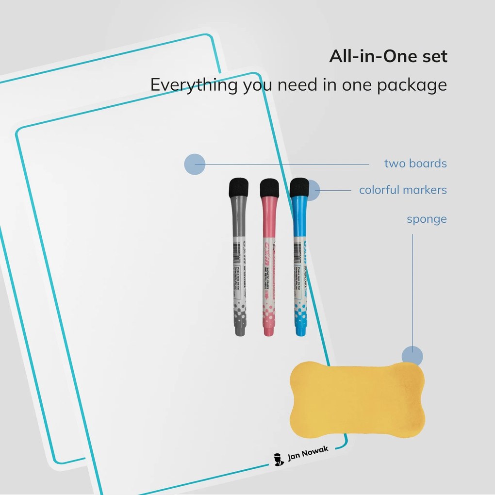 MAGNETO FLIPCHART kisméretű mágneses flipchart tábla, 390 x 590 mm, 2 darab