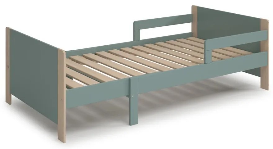 Zöld-natúr színű bővíthető gyerekágy 90x140/190 cm Willi – Marckeric