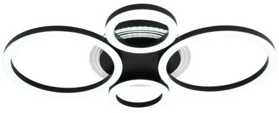 Globo 48039-40 LORETTA LED mennyezeti lámpa 40W, 35,5x53 cm, fekete