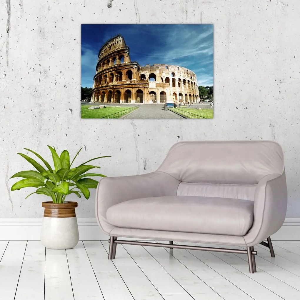 Kép - Colosseum Rómában, Olaszországban (üvegen) (70x50 cm)