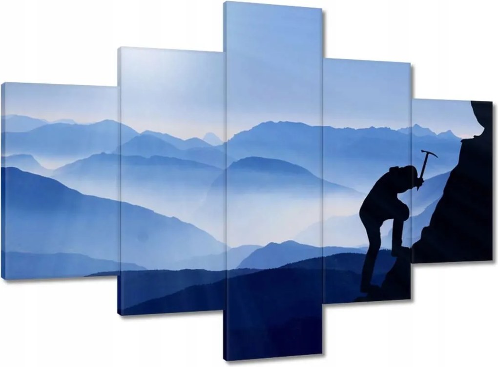 Vászonkép 100x70 Magashegyi hegymászás