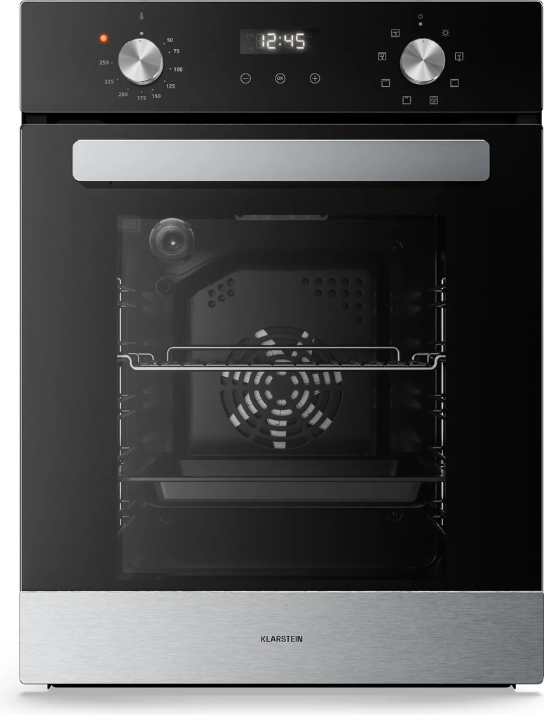 Klarstein Verosteel beépített sütő | 45 cm | 49 l A energiaosztály | 2000 W | fekete
