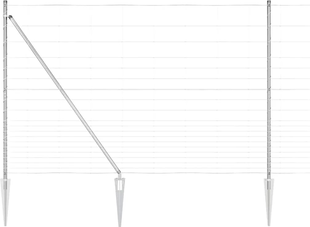vidaXL Kerítésoszlop Galvanizált 25 x 1,6 m Acél