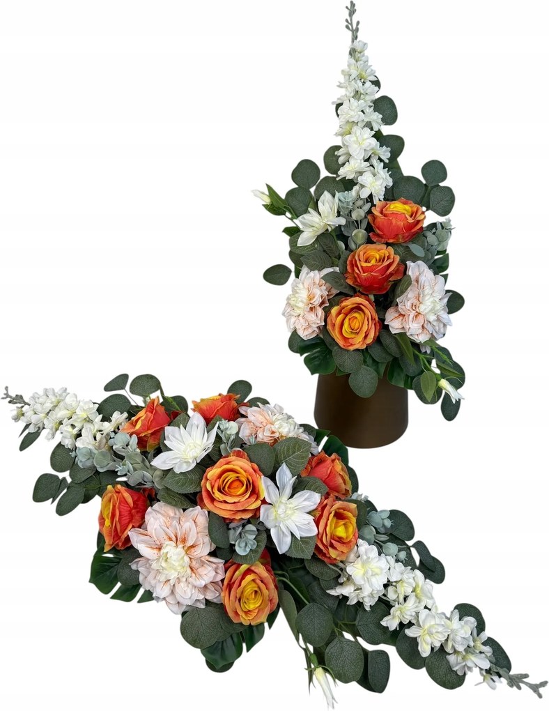 Csokor Nád Kompozíció Sír Temető Művirágok