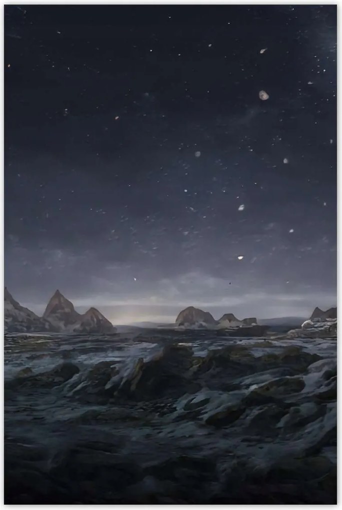 Poszterek 80x120 Éjszakai csodálatos hegyek