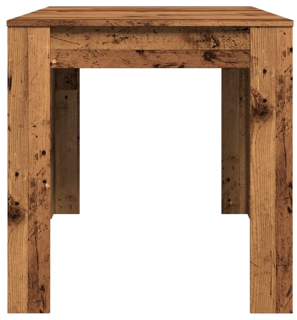 antik fa színű szerelt fa étkezőasztal 140 x 74,5 x 76 cm