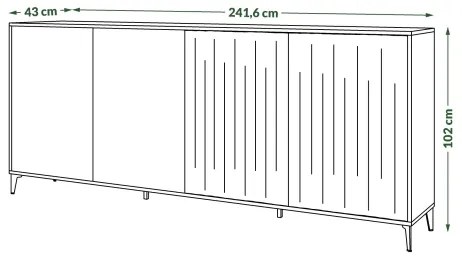 RONJA komód taupe/fekete
