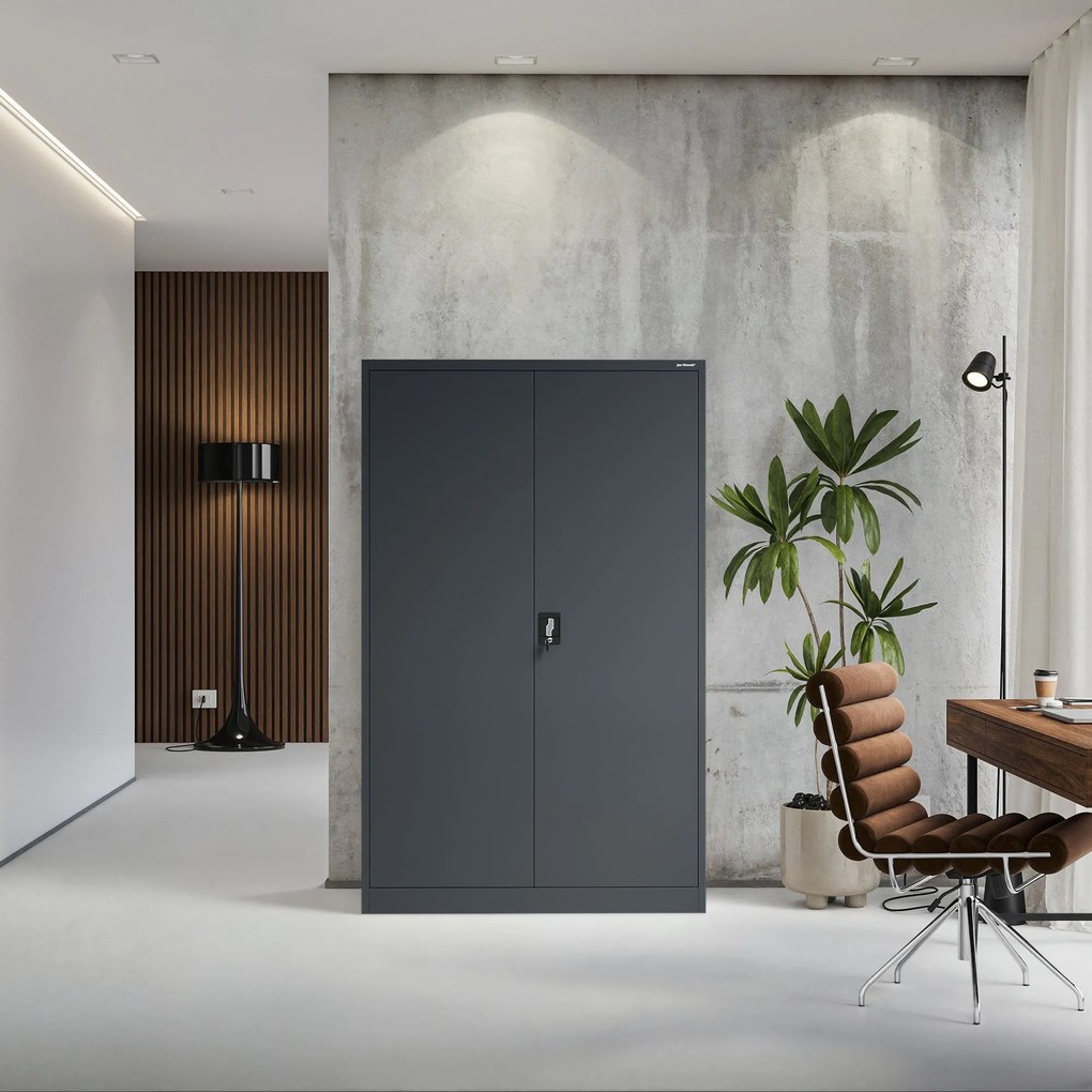 Fém iratszekrény JAN II, 1150 x 185 x 400 mm, antracit