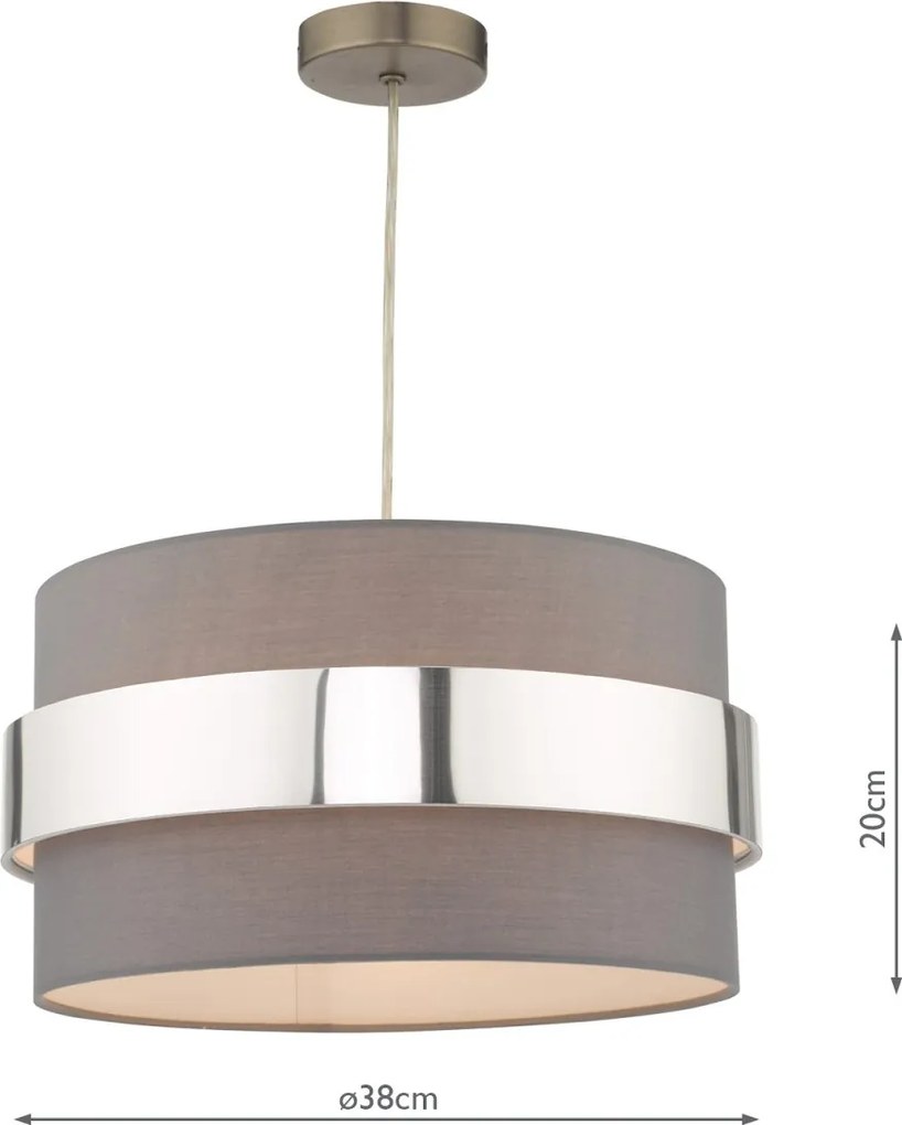 Dar Lighting modern függeszték oki króm szürke daroki6539
