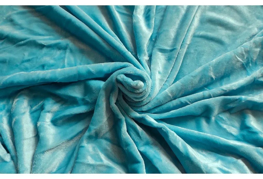 Mikroplüss lepedő petróleumkék, 180 x 200 cm, 180 x 200 cm