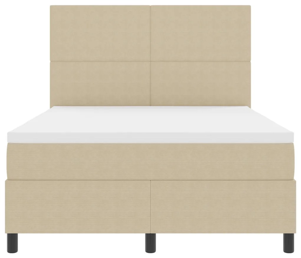 Box Spring Ágy matraccal és LED világítással Zöld Szürke 140x200 cm Bársony Szövet