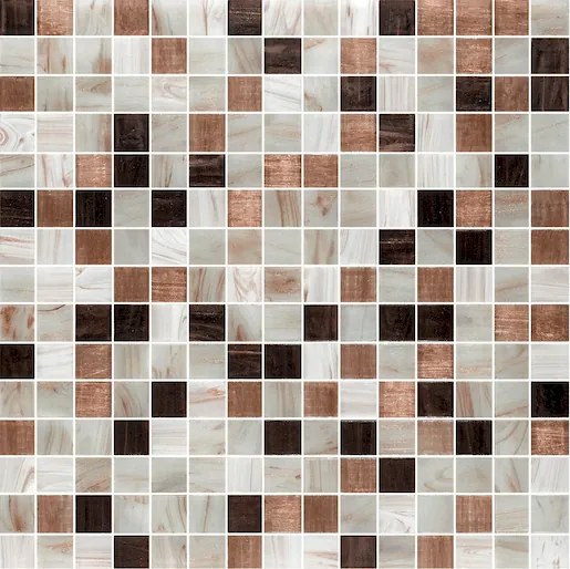 Üvegmozaik Premium Mosaic barna 33x33 cm fényes MOSJ20MIXBR