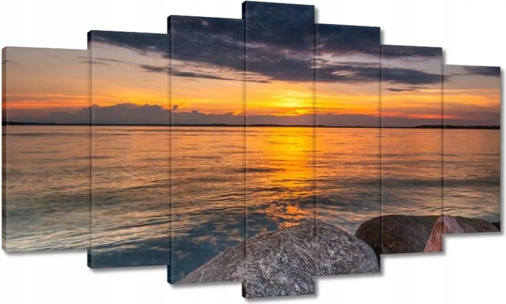 Képek 140x80 Sziklák Tenger Nap