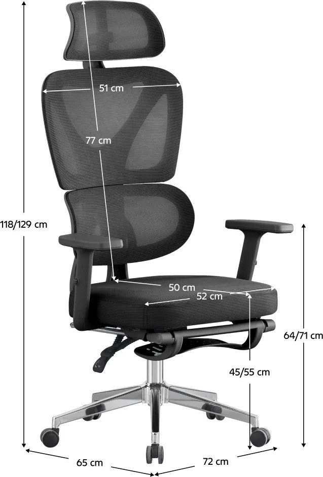 Irodai szék, fekete/króm, DEMOS