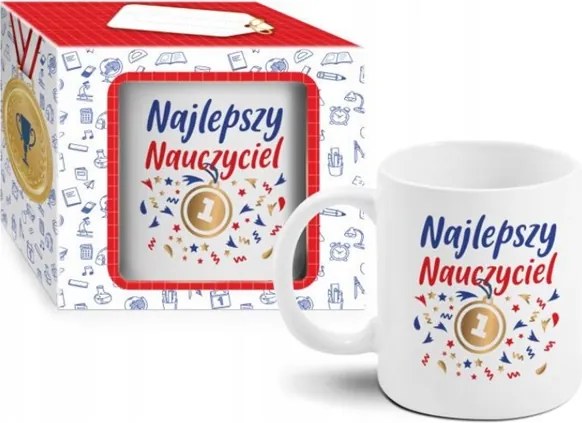 Fehér bögre csomagolás Osztályfőnöknek, Ajándék Emlék