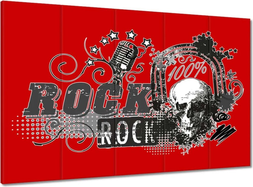 Vászonkép 100x70 Rock music Koponya