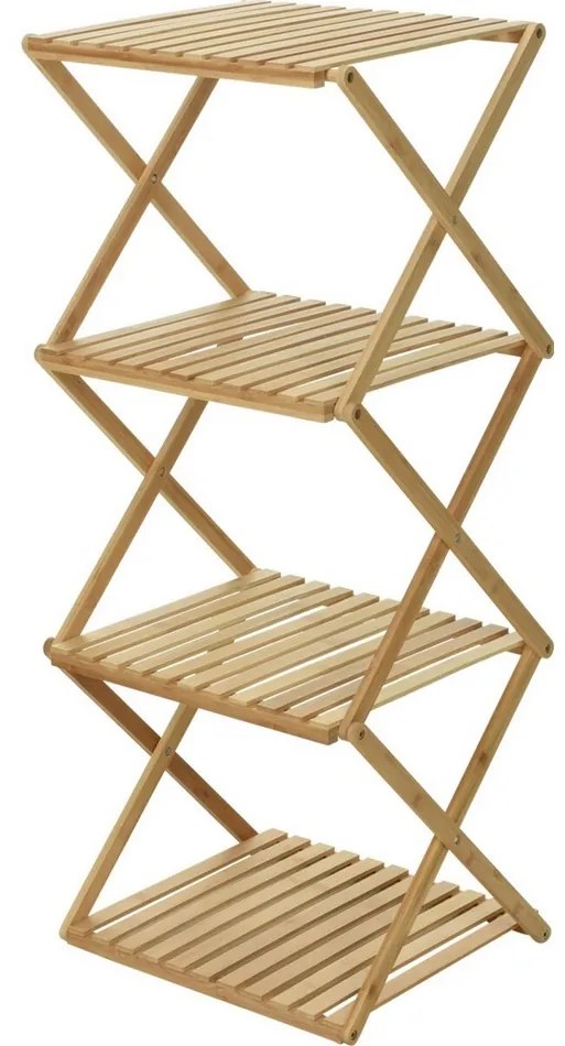 Bamboo tároló polc, 4 polc, 40 x 93,5 x 33,5 cm